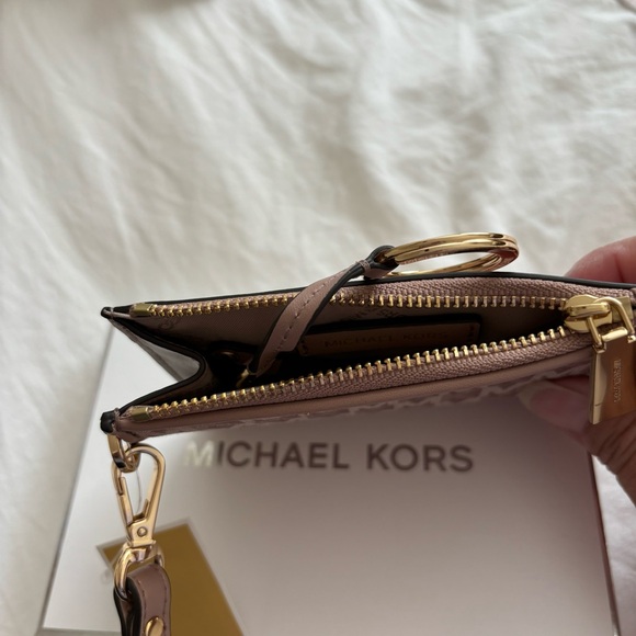 Michael Kors Small Logo Coin/ID Wristlet - Fawn NWT